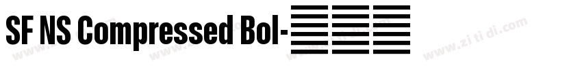 SF NS Compressed Bol字体转换